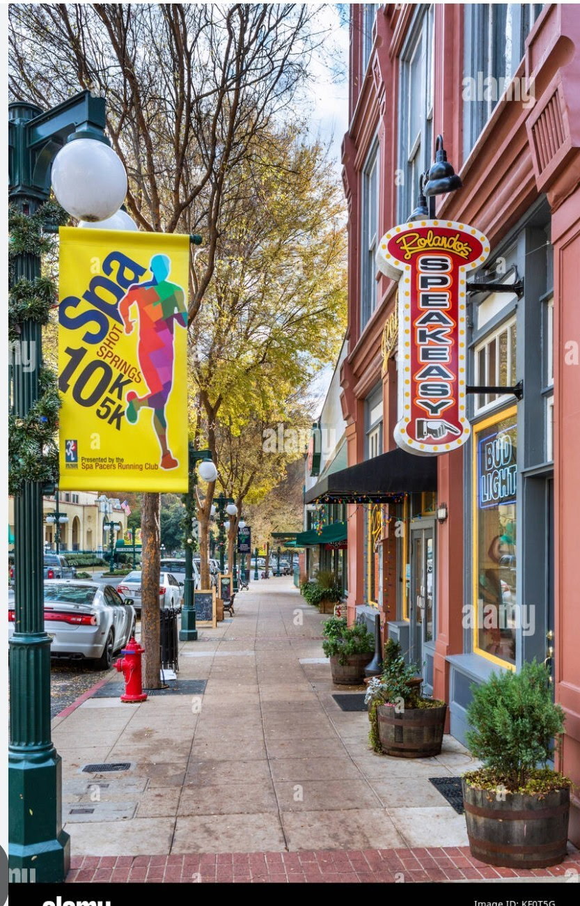 Downtown Hot Springs, Arkansas — Central Avenue storefronts where Final Touches 501 cleans homes and offices