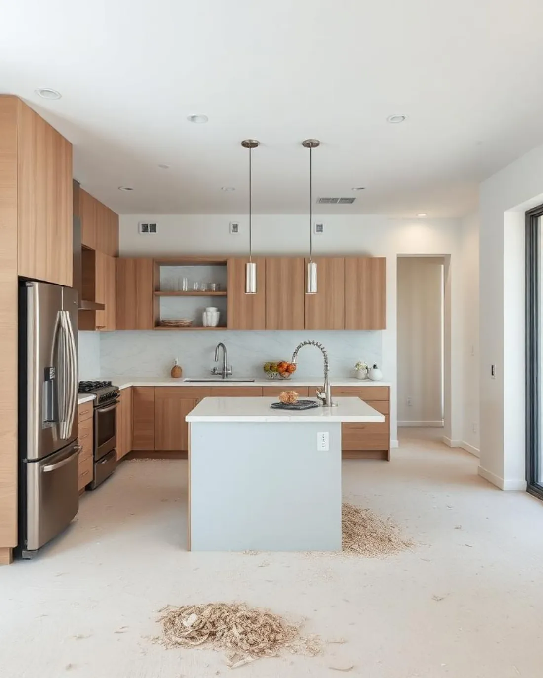 Post construction cleaning of a new kitchen in Hot Springs Arkansas