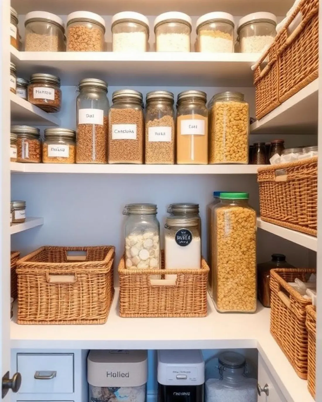 Beautifully organized home pantry in Hot Springs Arkansas